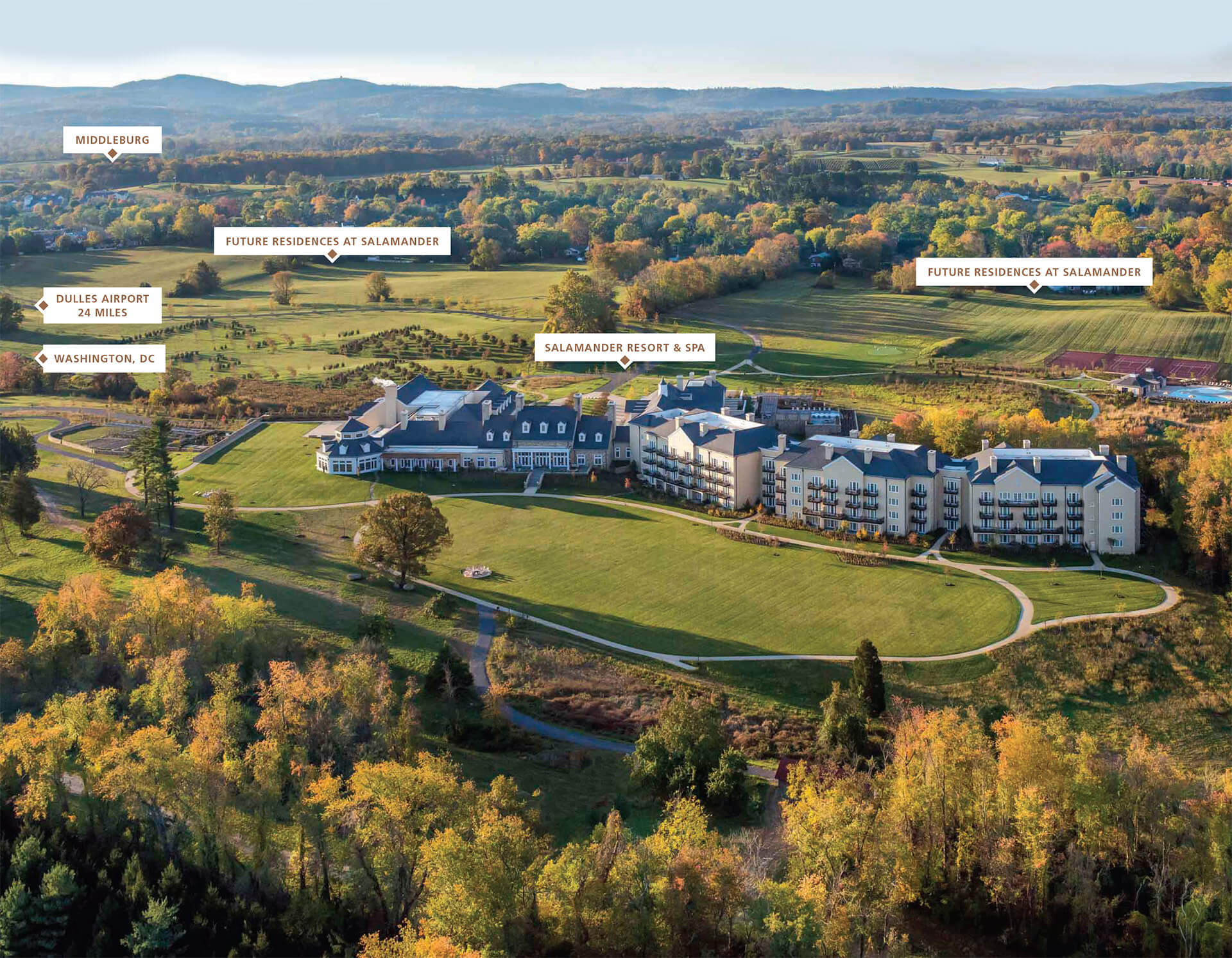 Aerial view of property