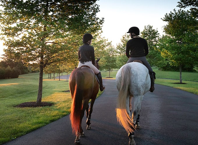 Two women on horseback