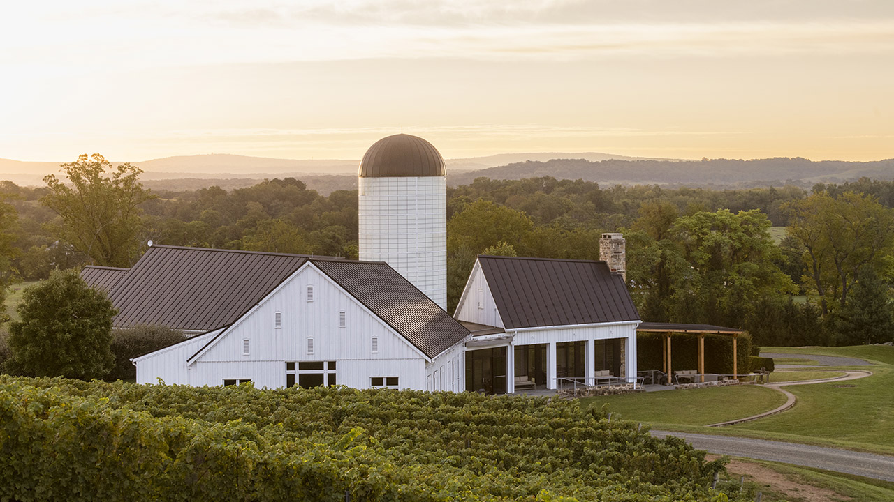 White Farmhouse and Silo